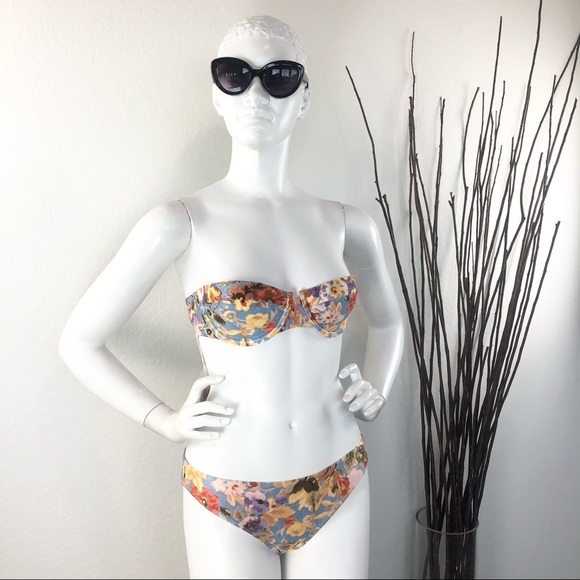 Chelsea & Violet | Floral Strapless Bikini - Picture 2 of 9